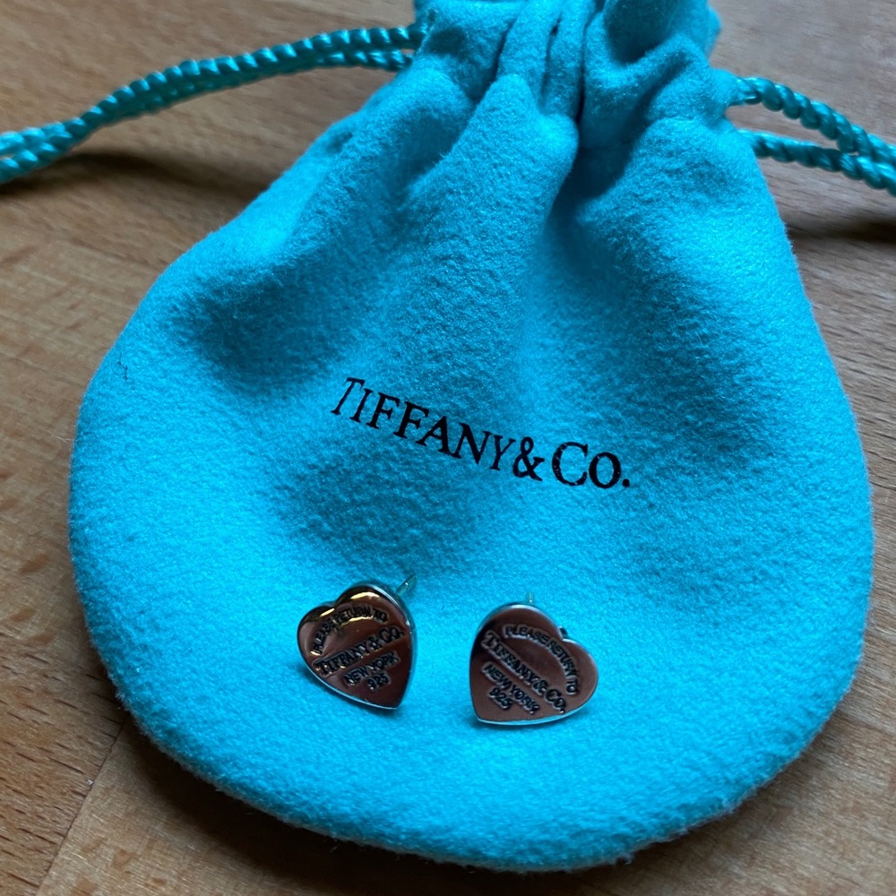 Tiffany & Co Sterling Silver Heart Earrings